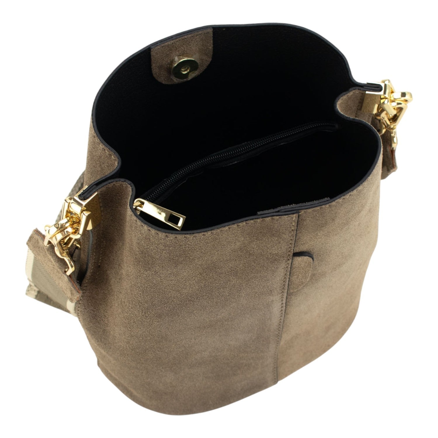 Bandolera Piel Pregato Secchio Peach Taupe - KimondoShop