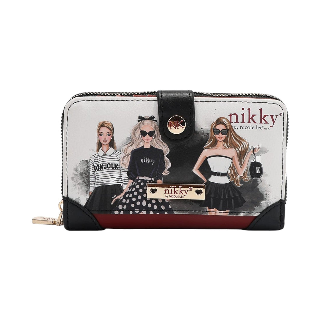 Billetero largo con broche Nikky Trio - KimondoShop