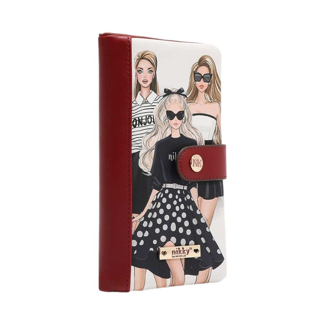 Billetero largo con broche touch RFID Trio - KimondoShop