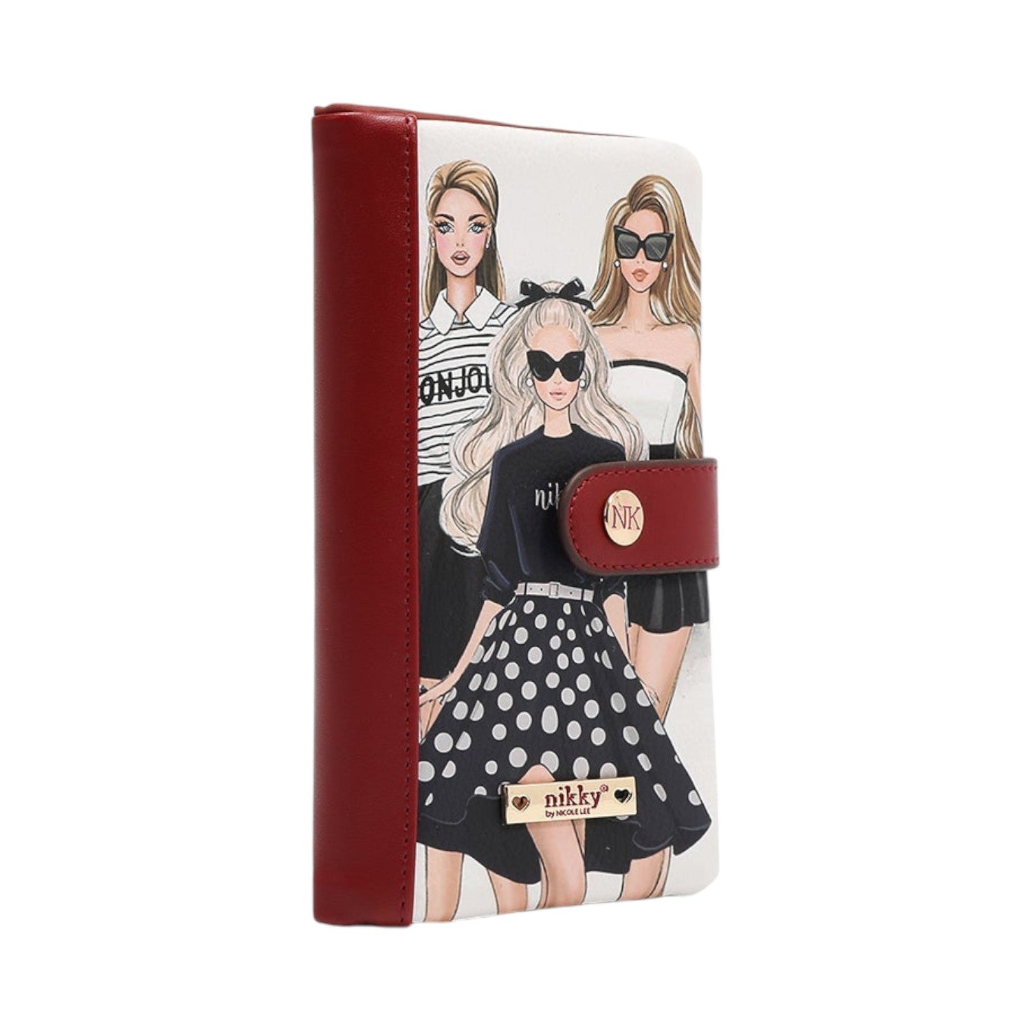 Billetero largo con broche touch RFID Trio - KimondoShop