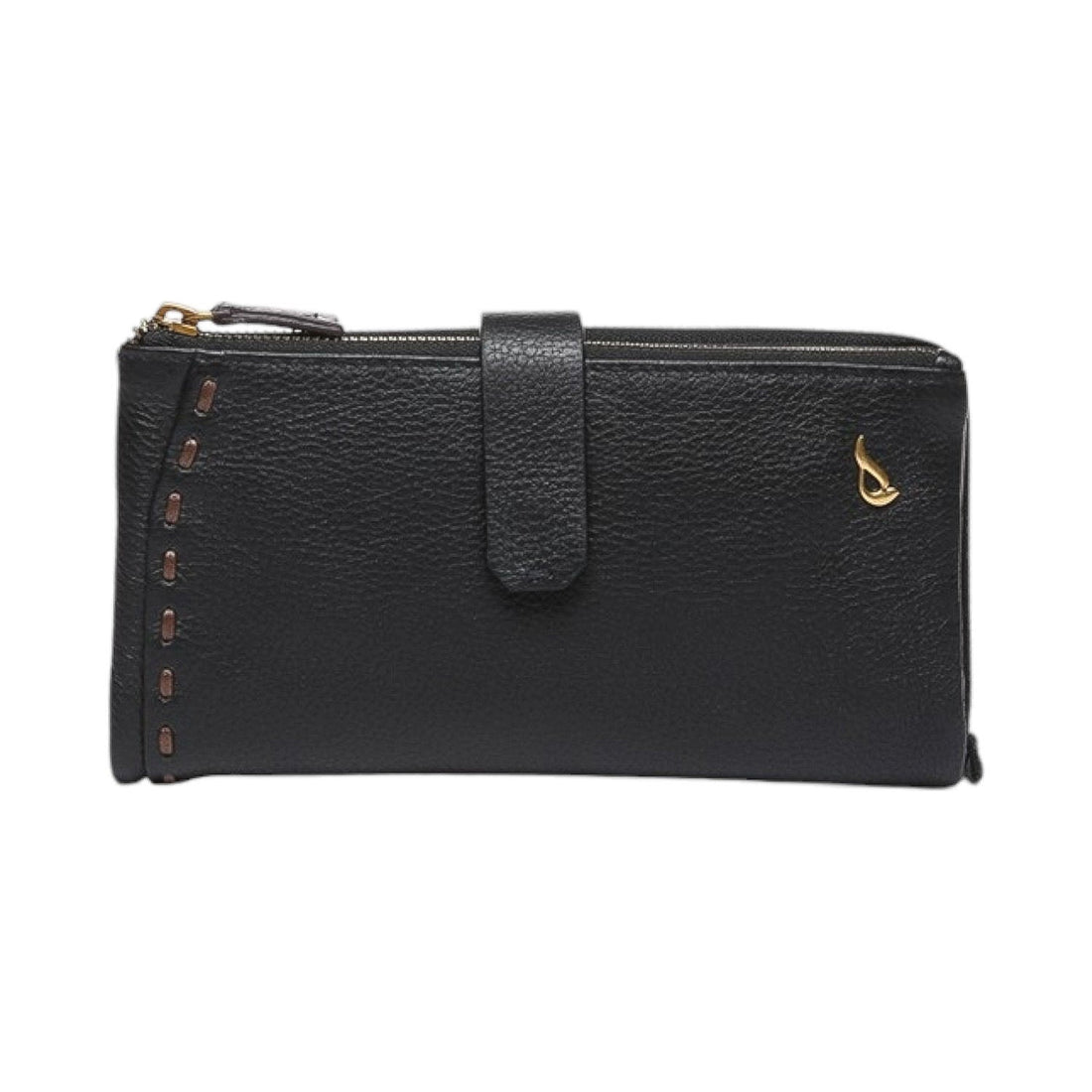 Billetero largo en piel Abbacino Baker Negro - KimondoShop