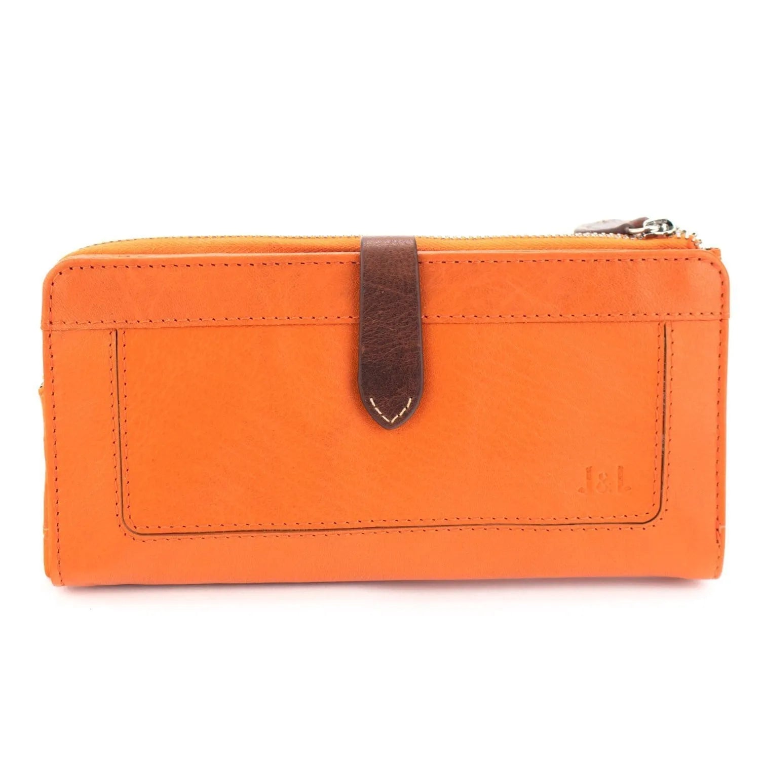 Billetero largo Piel Basics JL Piel Rugat Naranja - KimondoShop