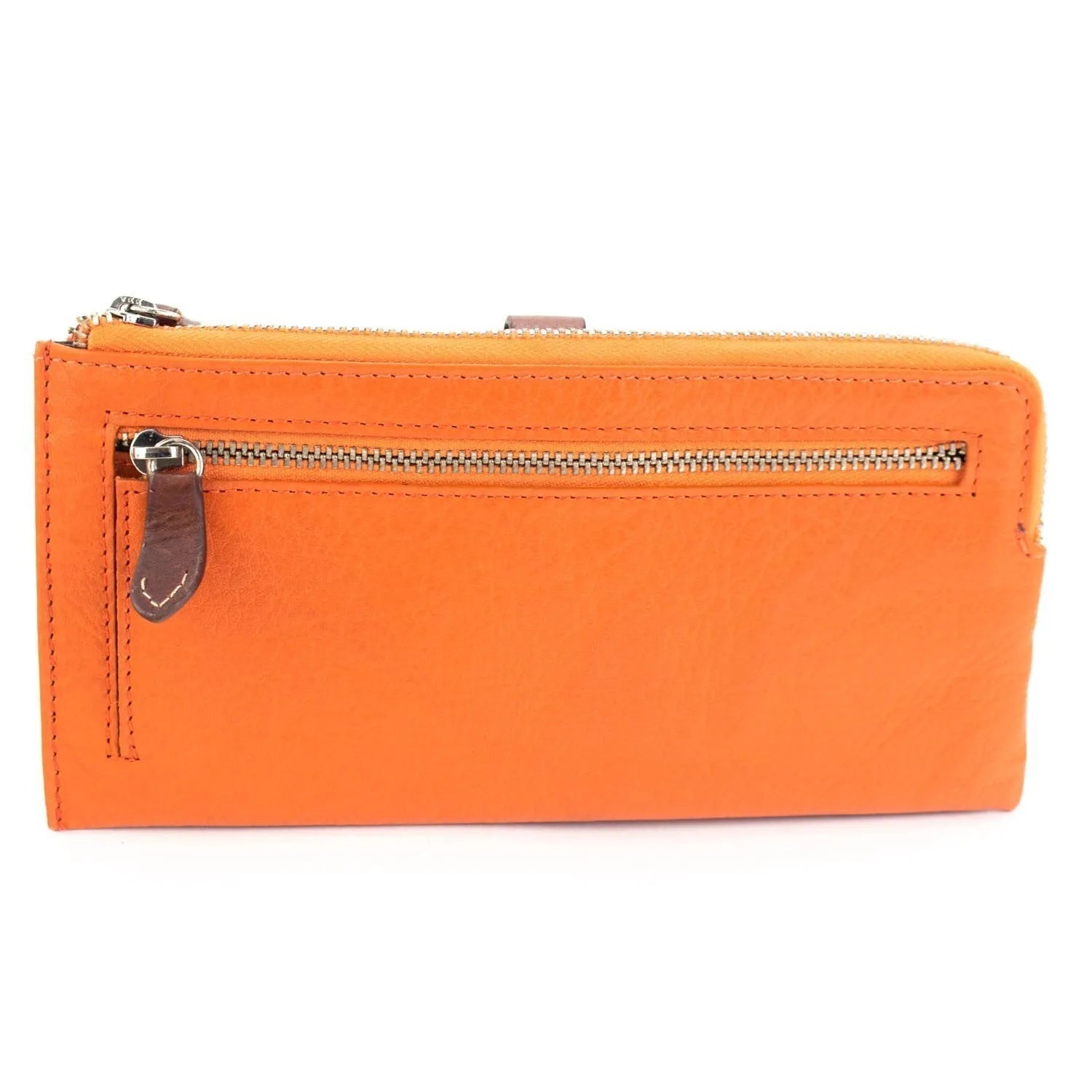 Billetero largo Piel Basics JL Piel Rugat Naranja - KimondoShop