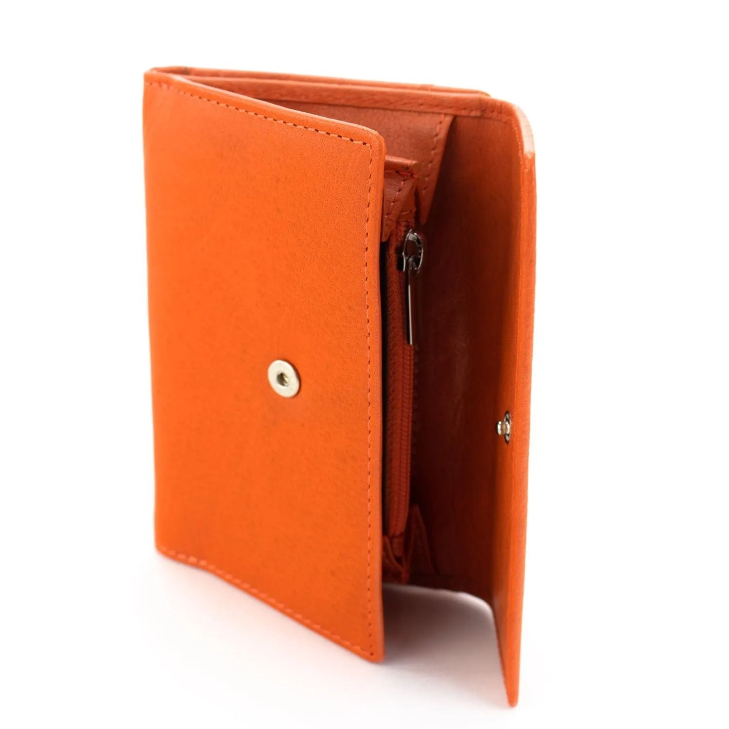 Billetero pequeño Piel Basics JL Piel Rugat Naranja - KimondoShop