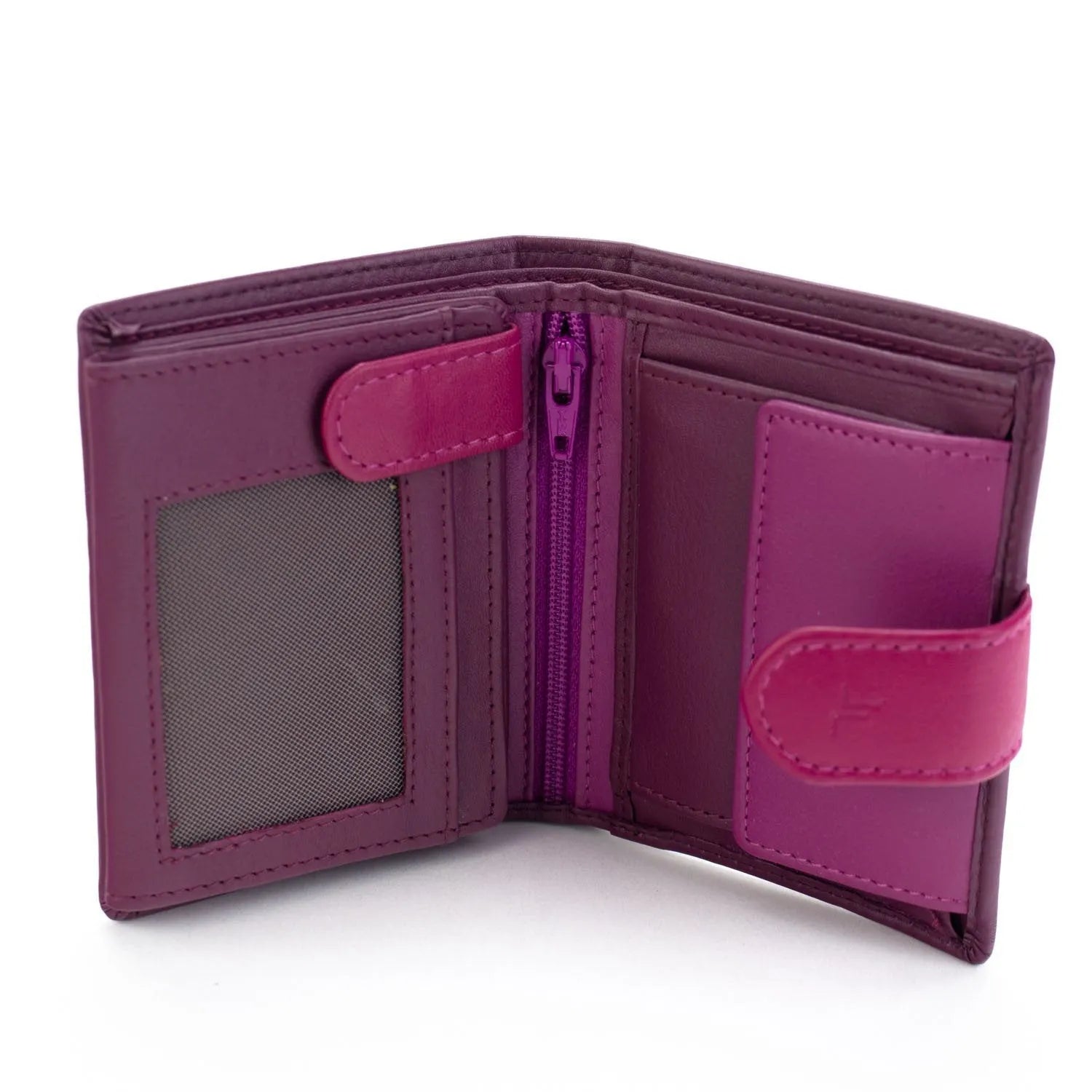 Billetero Piel Basics JL Piel mujer Fucsia - KimondoShop