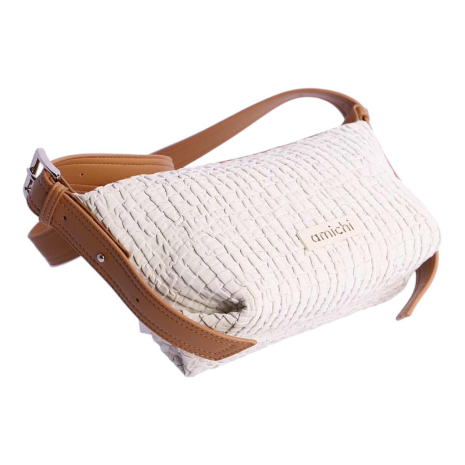 Bolso baguette Amichi Flint Marfil - KimondoShop