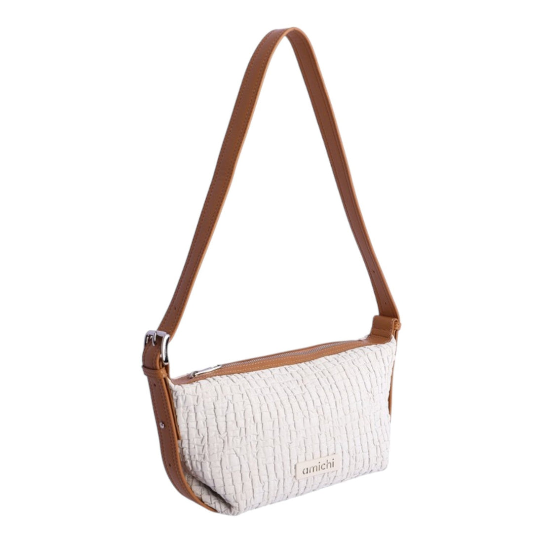 Bolso baguette Amichi Flint Marfil - KimondoShop