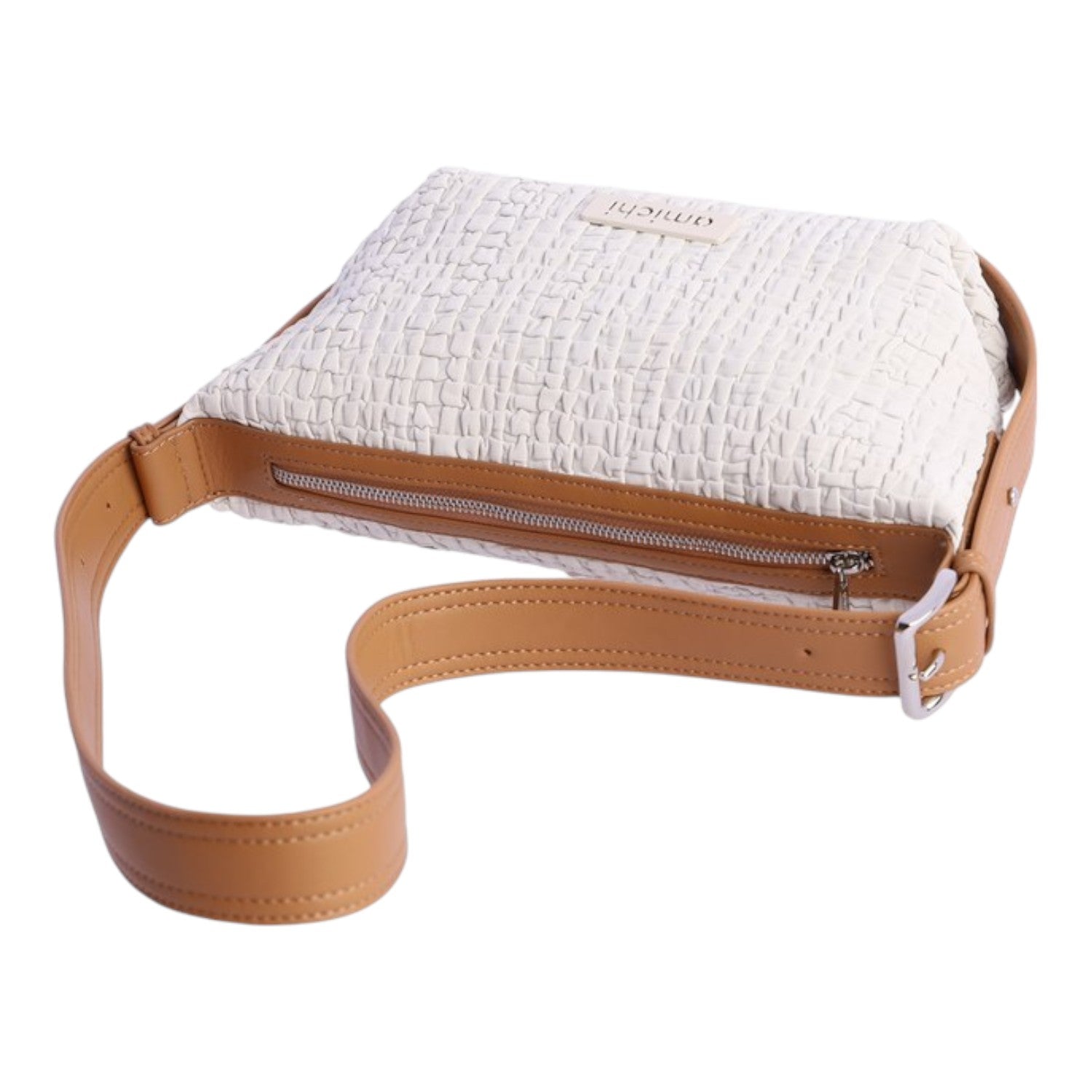 Bolso baguette Amichi Flint Marfil - KimondoShop