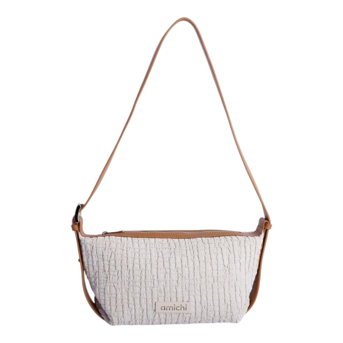 Bolso baguette Amichi Flint Marfil - KimondoShop