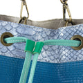 Bolso bombonera en Piel Pregato Simona Azul marino - KimondoShop
