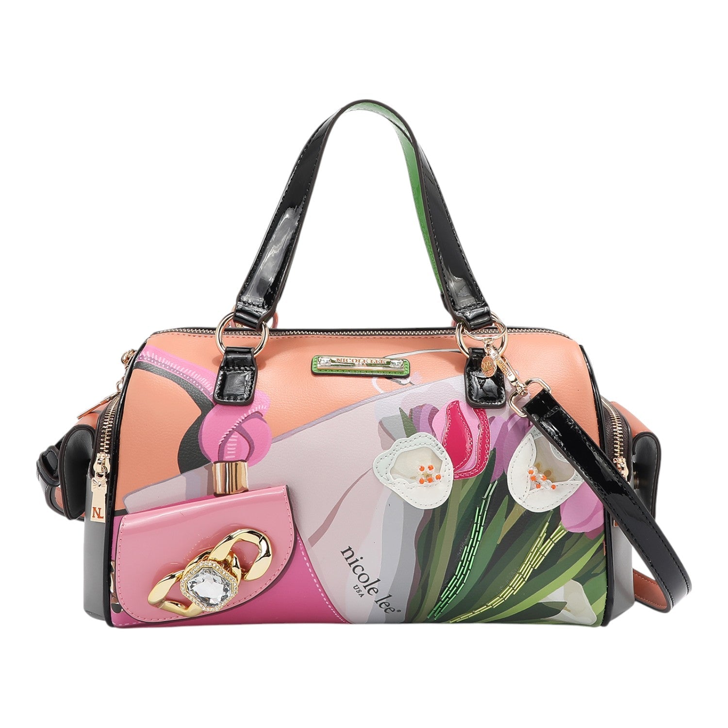 Bolso bowling Nicole Lee Violet Blossom - KimondoShop