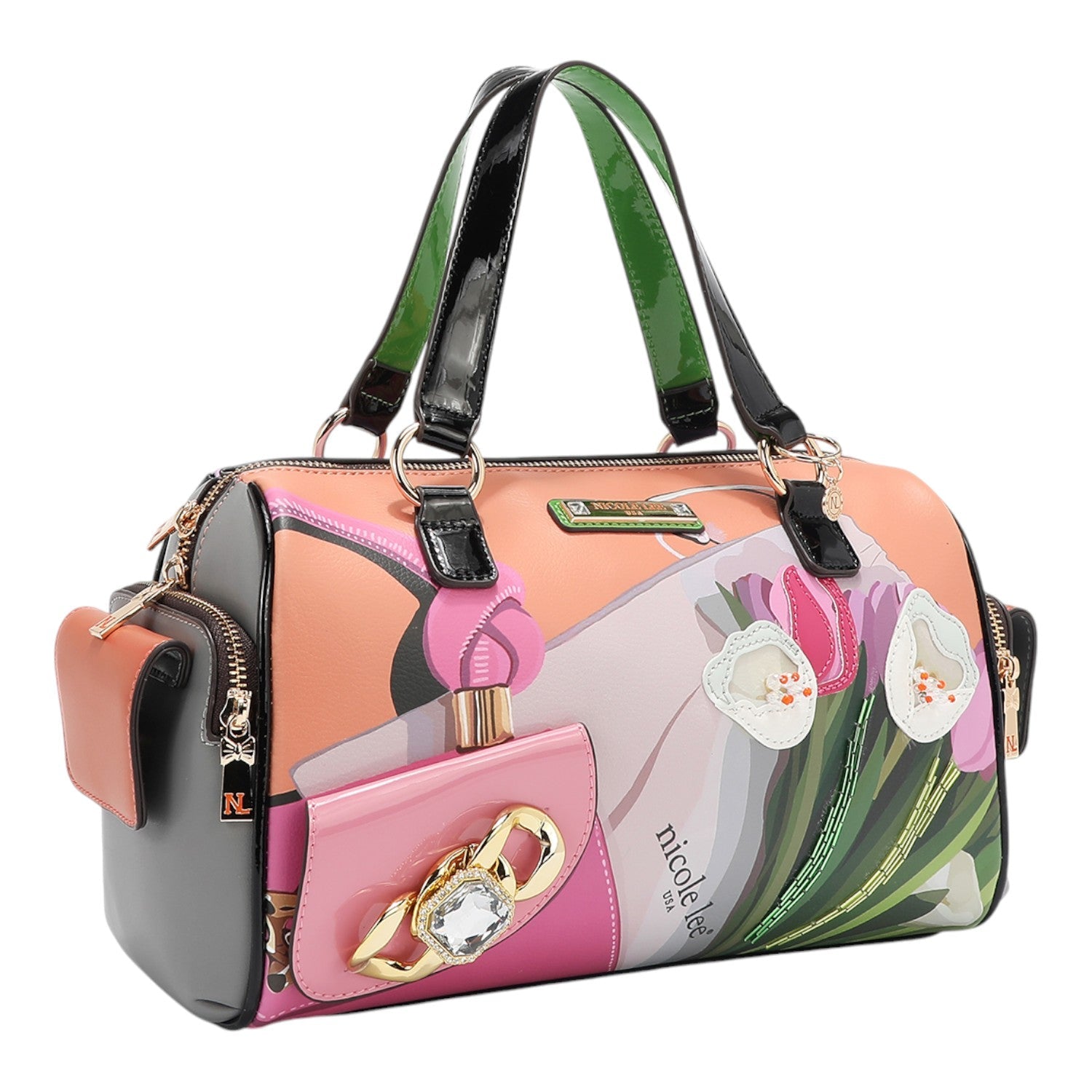 Bolso bowling Nicole Lee Violet Blossom - KimondoShop