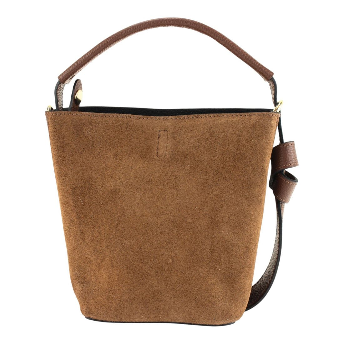 Bolso bucket en Piel Pregato Alessia Ante Camel medio - KimondoShop