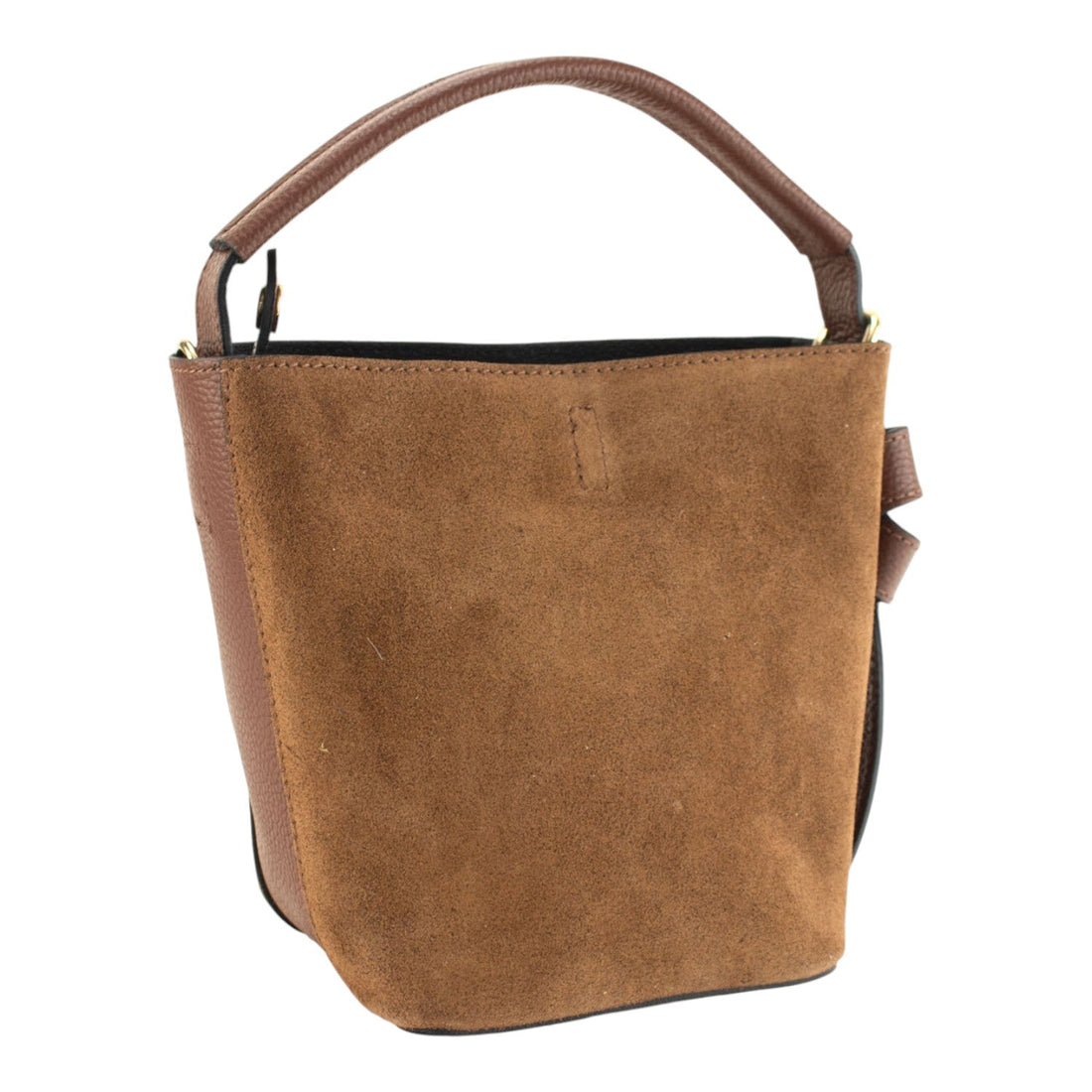 Bolso bucket en Piel Pregato Alessia Ante Camel medio - KimondoShop