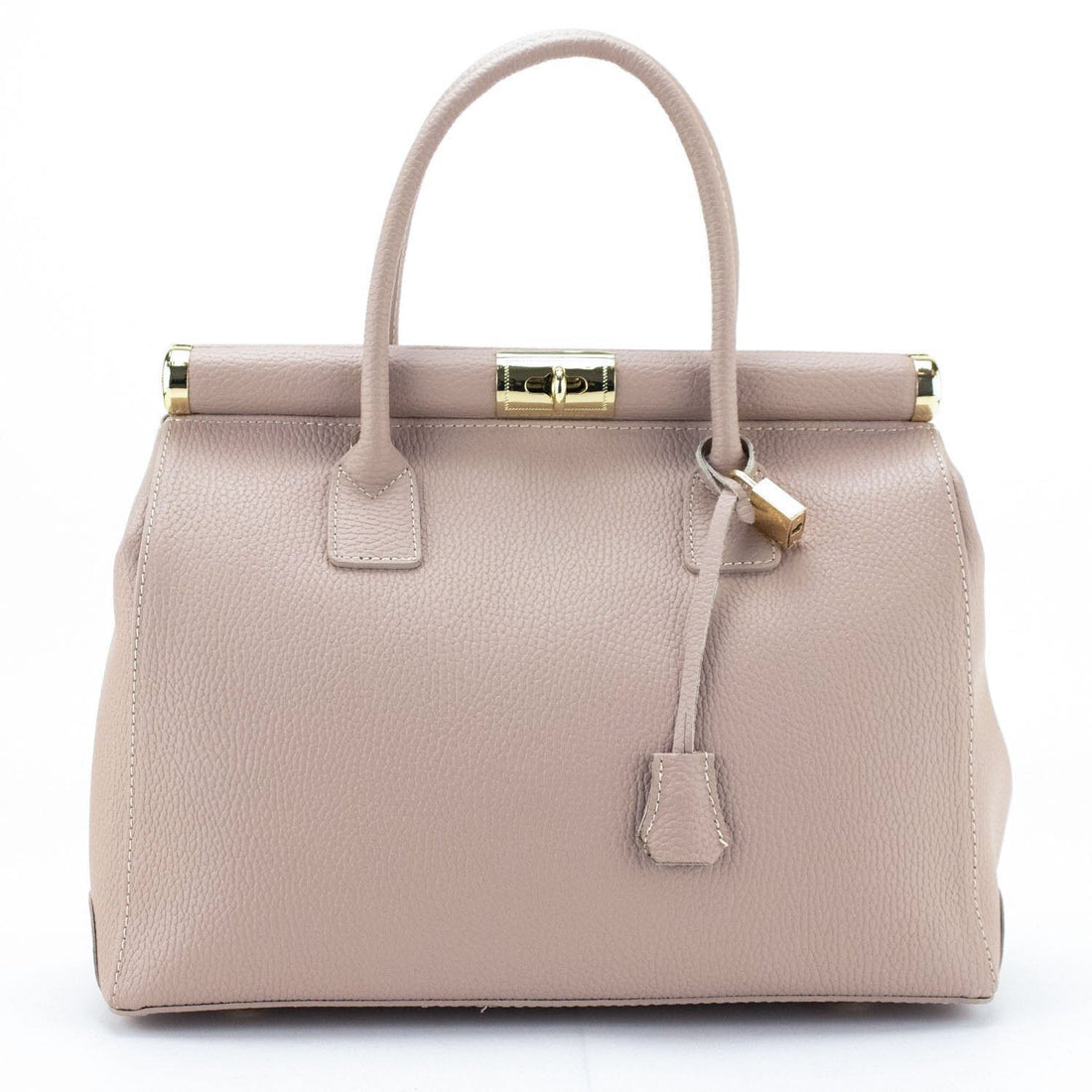 Bolso de mano en Piel Pregato Classic Nude - KimondoShop