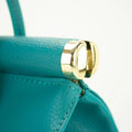Bolso de mano en Piel Pregato Classic Turquesa - KimondoShop