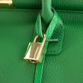 Bolso de mano en Piel Pregato Classic Verde - KimondoShop