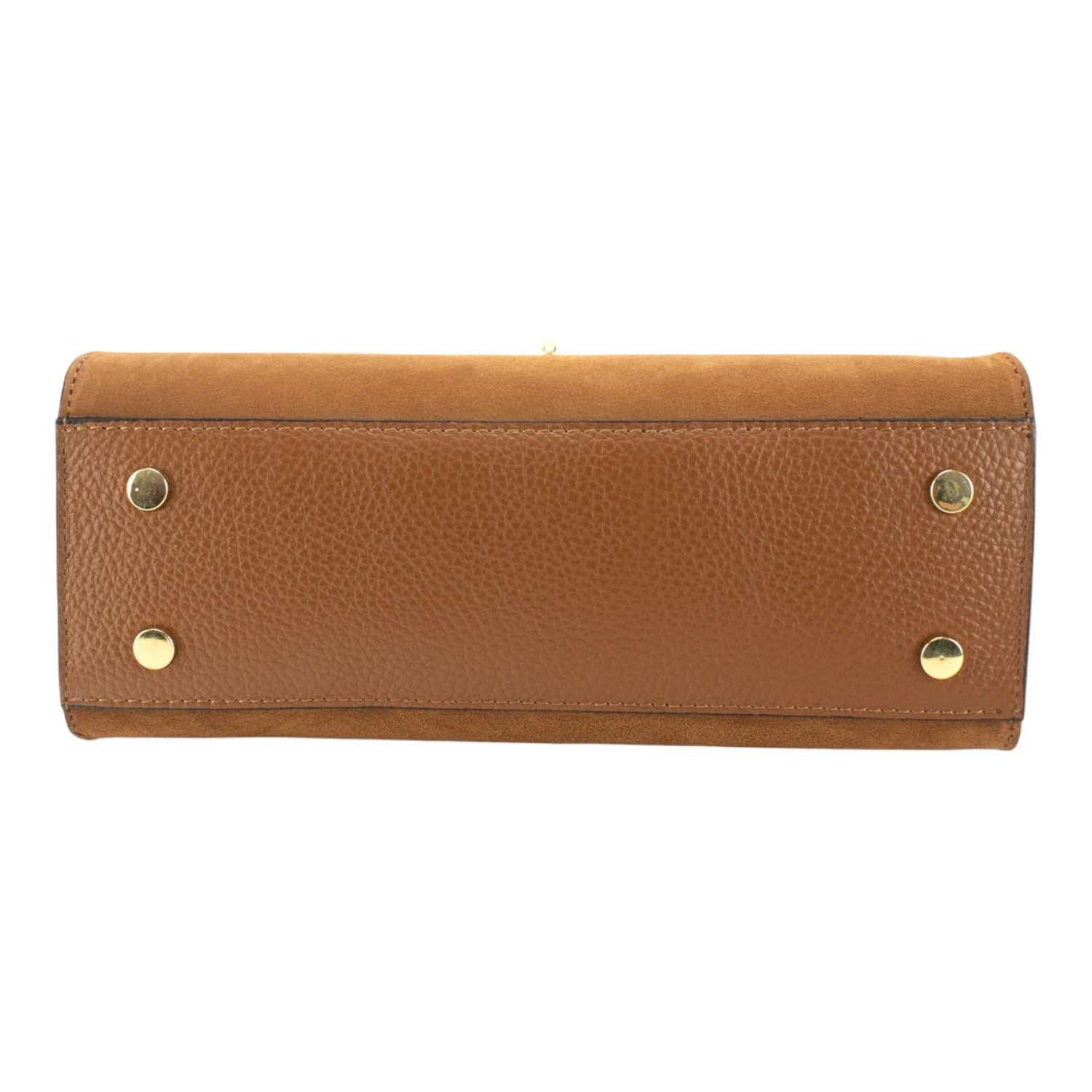 Bolso de mano en piel Pregato Nuit Ante Camel - KimondoShop