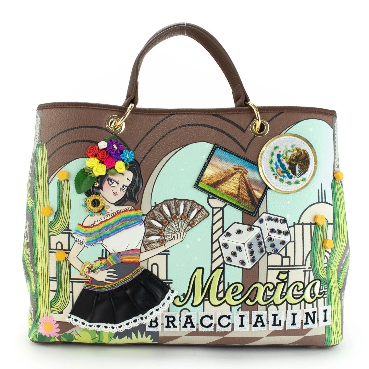 Bolso de mano grande Braccialini México - KimondoShop