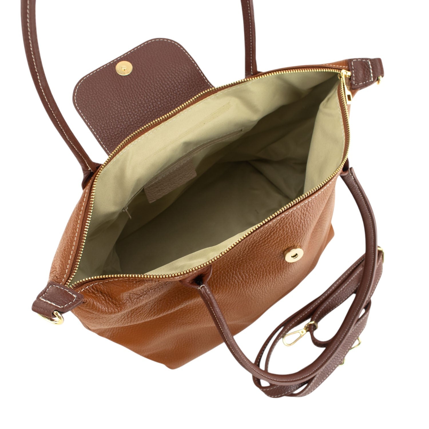 Bolso de Piel Pregato Allure Camel - KimondoShop