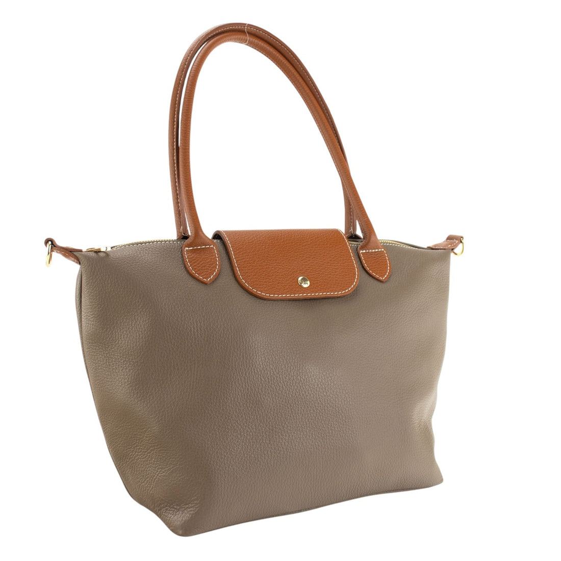 Bolso de Piel Pregato Allure Taupe - KimondoShop