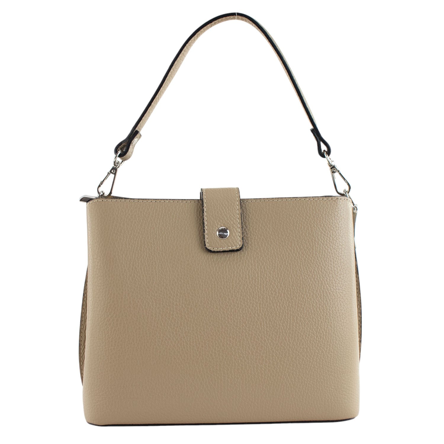 Bolso de Piel Pregato Eterea Taupe claro - KimondoShop