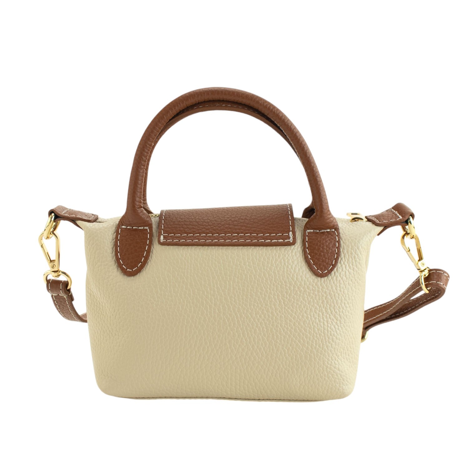 Bolso de Piel Pregato Piuma Beige - KimondoShop