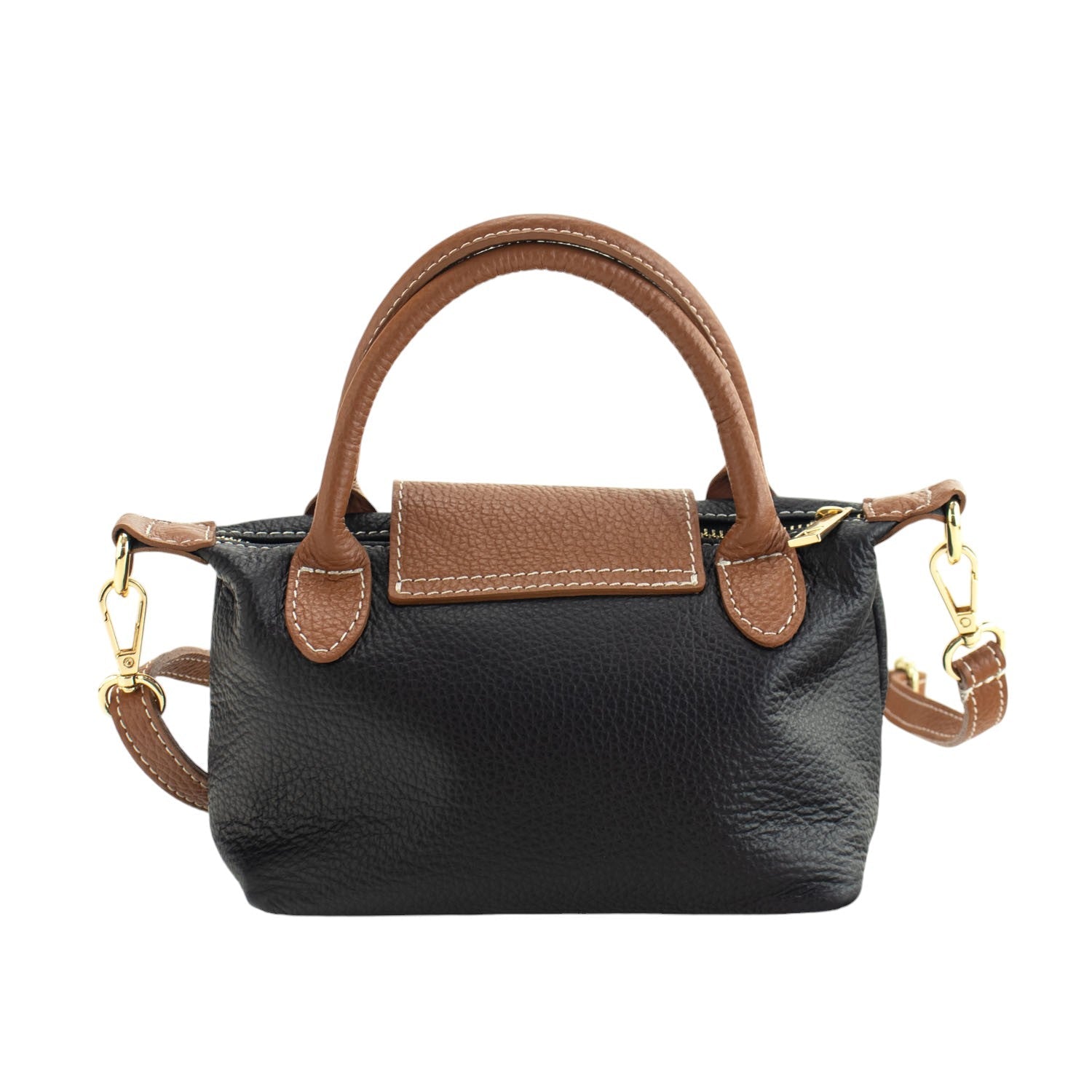 Bolso de Piel Pregato Piuma Negro - KimondoShop