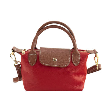 Bolso de Piel Pregato Piuma Rojo - KimondoShop