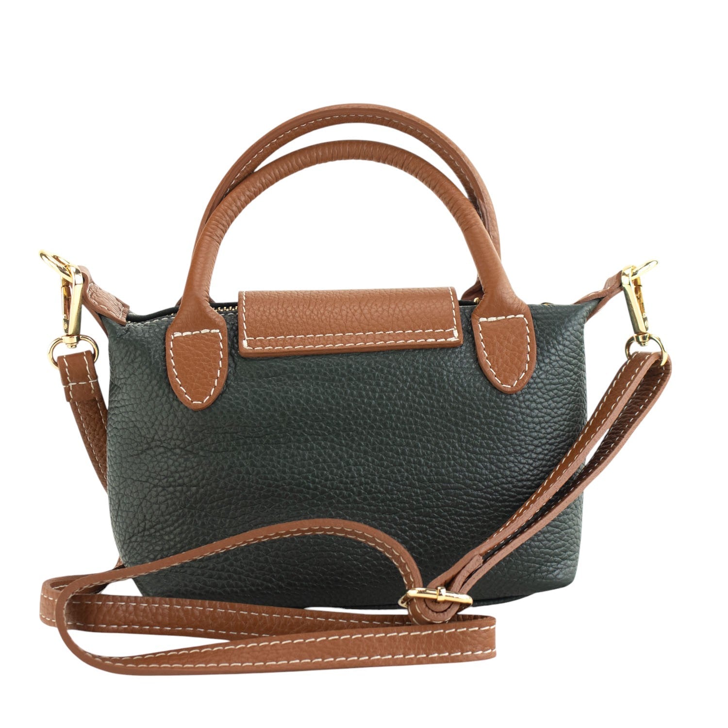 Bolso de Piel Pregato Piuma Verde Eden - KimondoShop