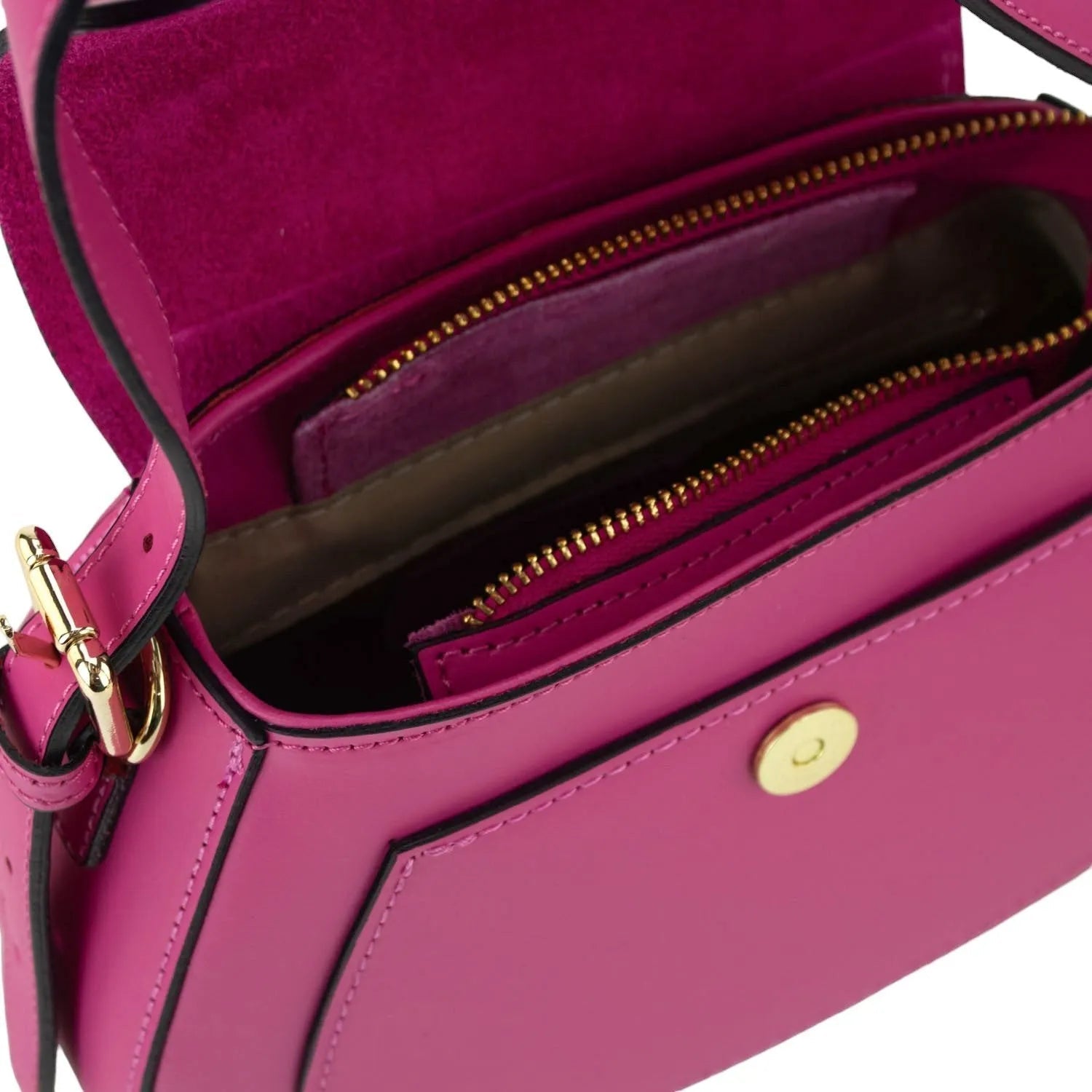 Bolso de Piel Pregato Sigma Fucsia - KimondoShop