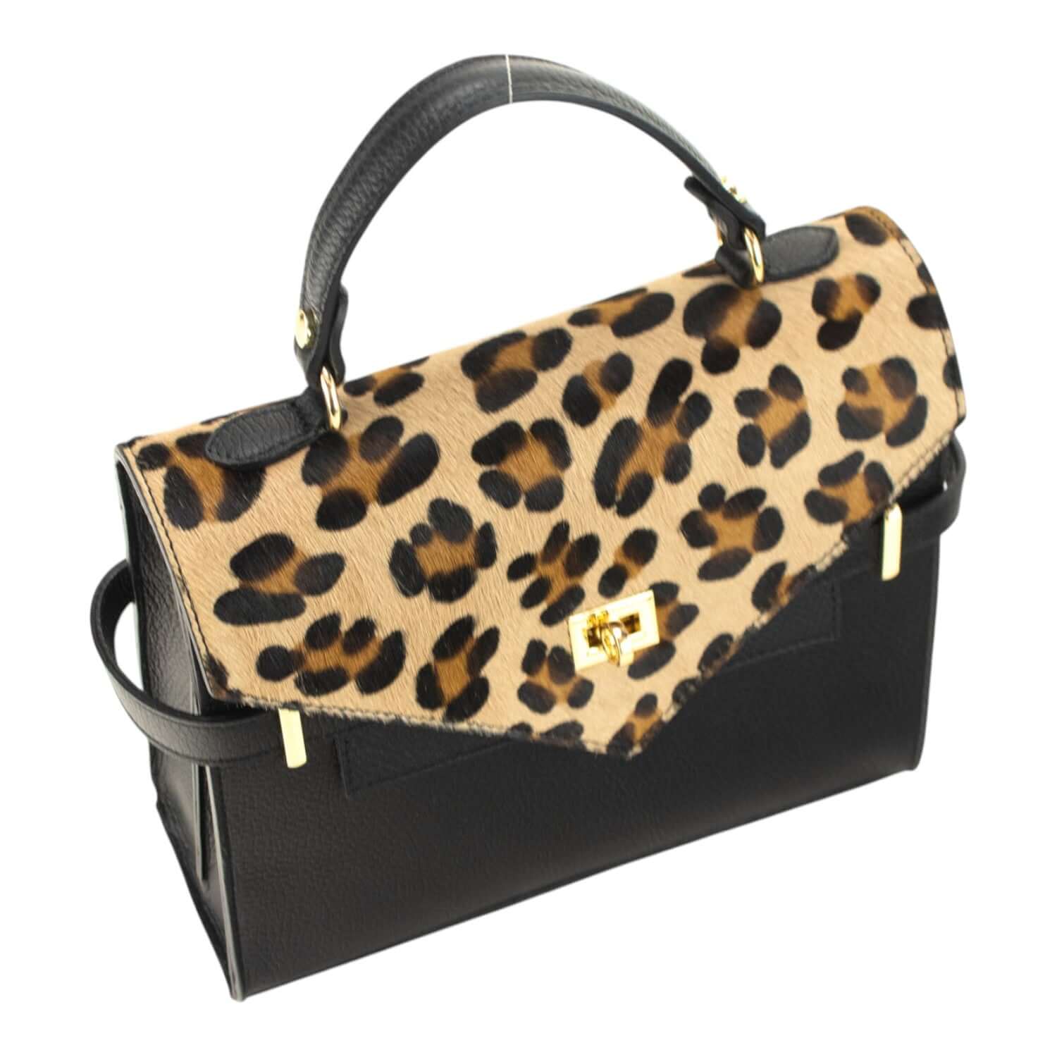 Bolso en piel Pregato Elara Premium Leopardo - KimondoShop