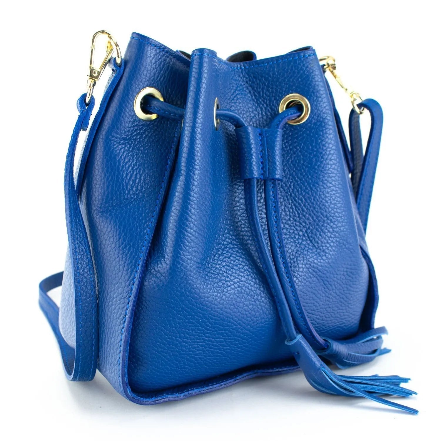 Bolso en Piel Pregato Laguna Azul eléctrico - KimondoShop