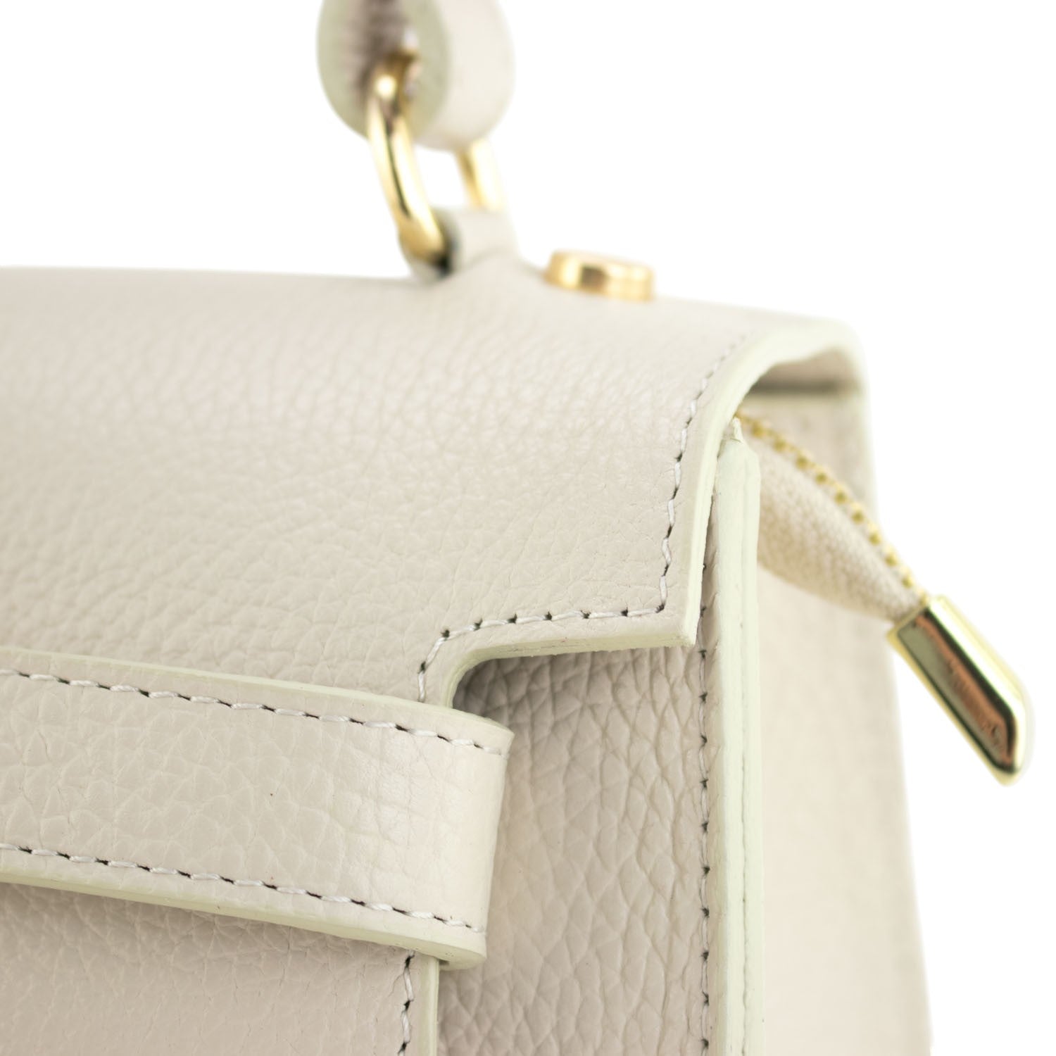 Bolso en Piel Pregato Latenza Beige - KimondoShop