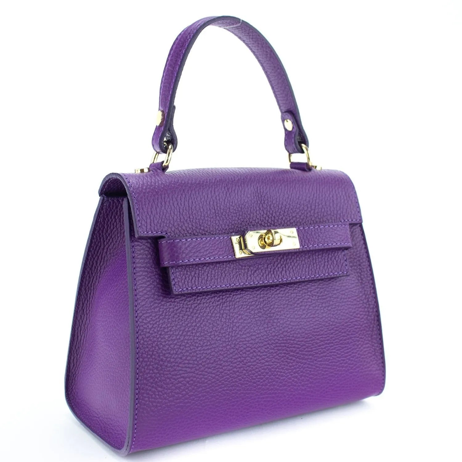 Bolso en Piel Pregato Latenza Lila - KimondoShop