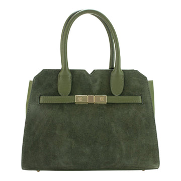 Bolso en Piel Pregato Lizea Verde - KimondoShop