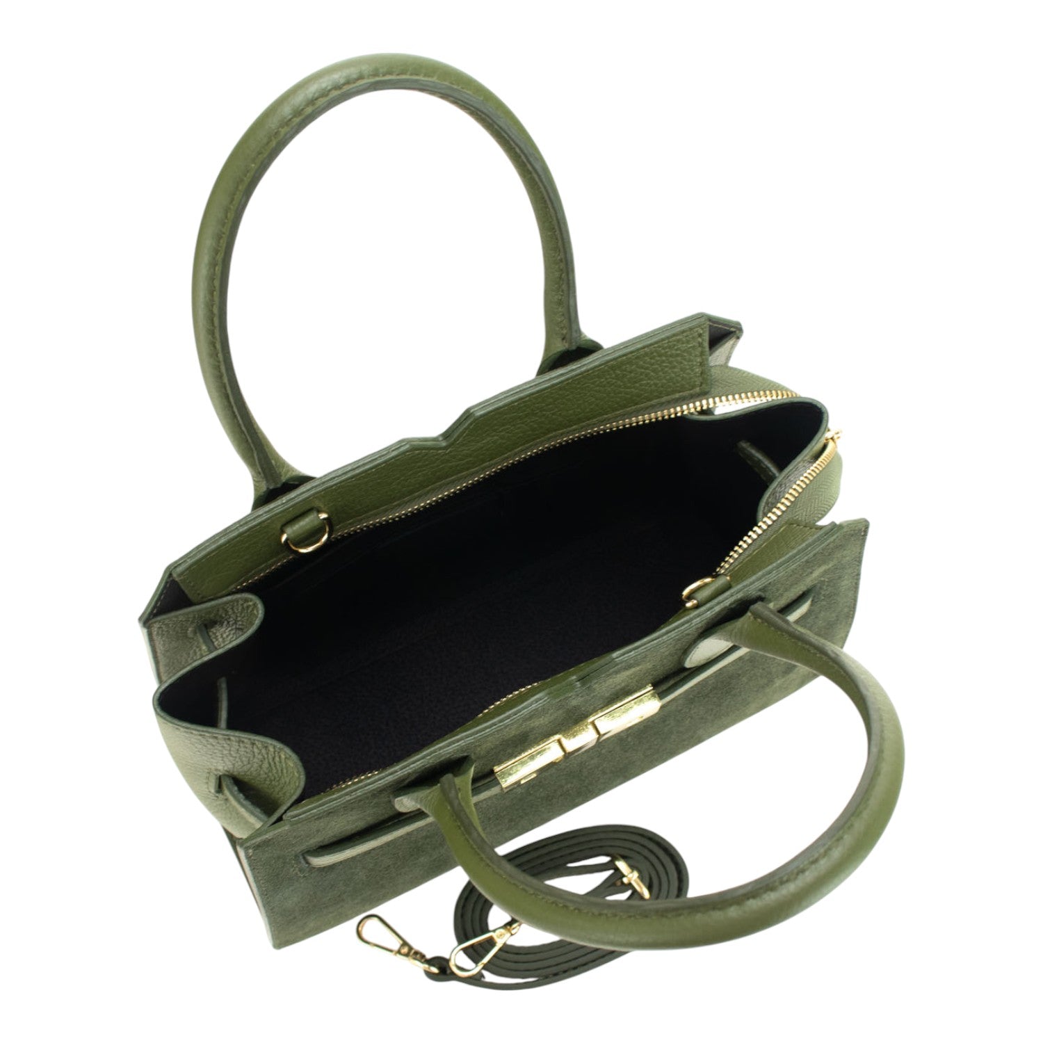 Bolso en Piel Pregato Lizea Verde - KimondoShop