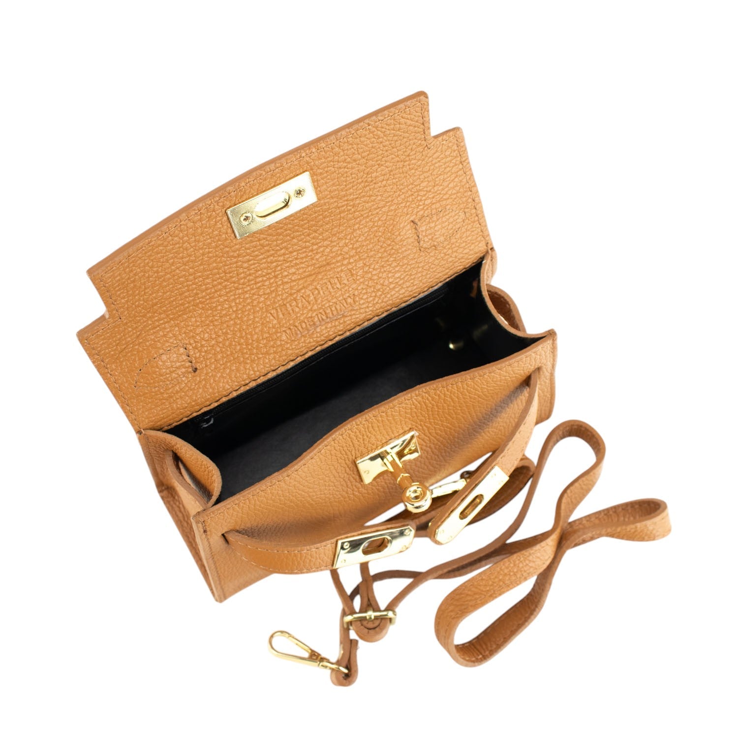 Bolso en Piel Pregato mini Latenza Camel - KimondoShop