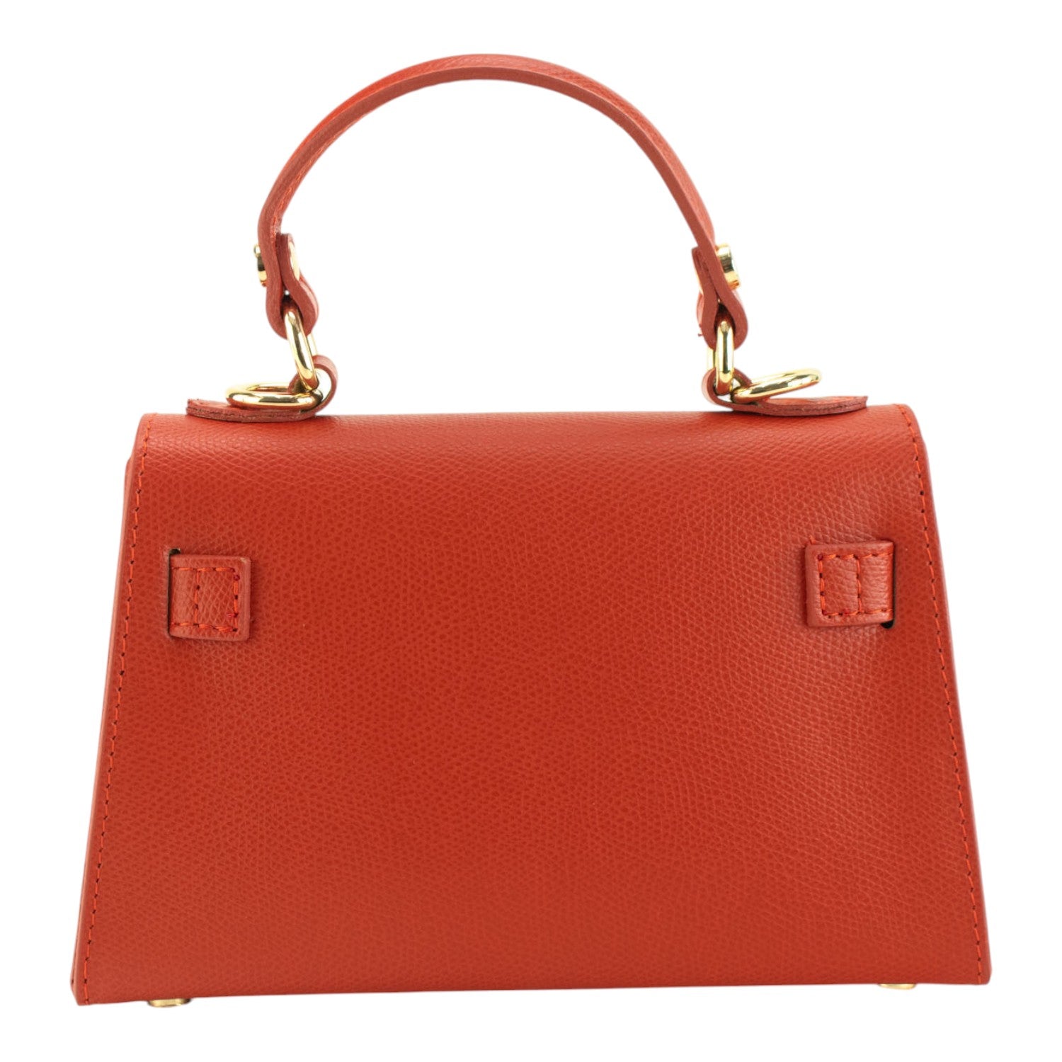 Bolso en Piel Pregato mini Latenza Naranja oscuro - KimondoShop