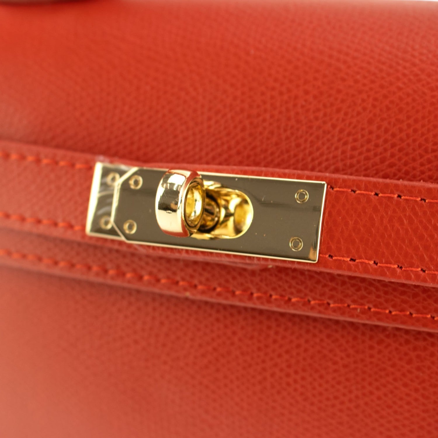 Bolso en Piel Pregato mini Latenza Naranja oscuro - KimondoShop