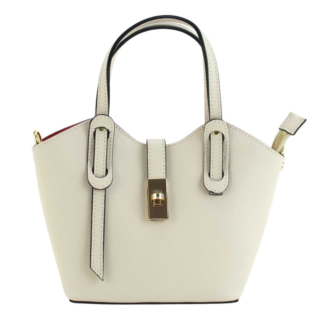 Bolso en Piel Pregato Piccolo Beige - KimondoShop