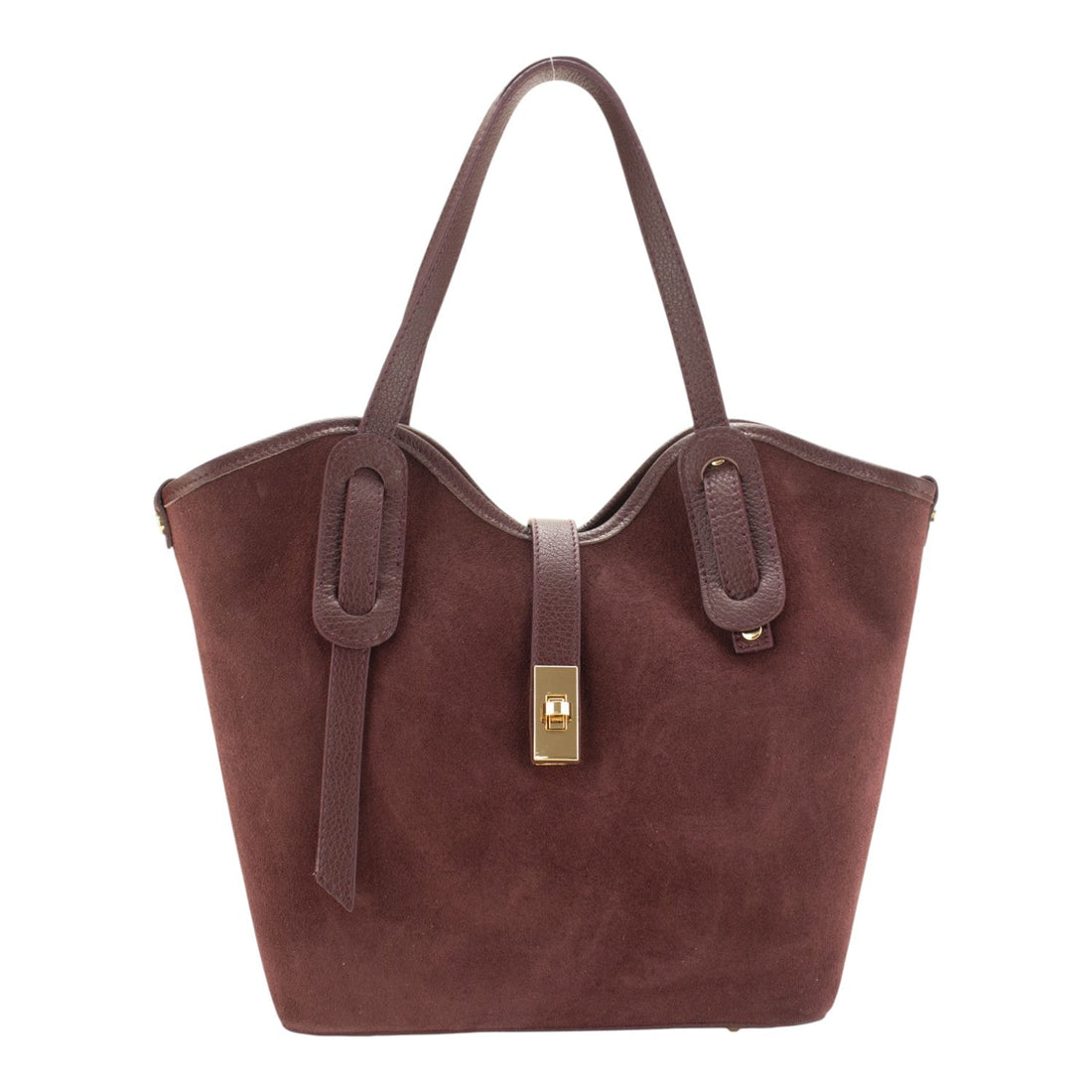 Bolso en Piel Pregato Siena Ante Burdeos - KimondoShop