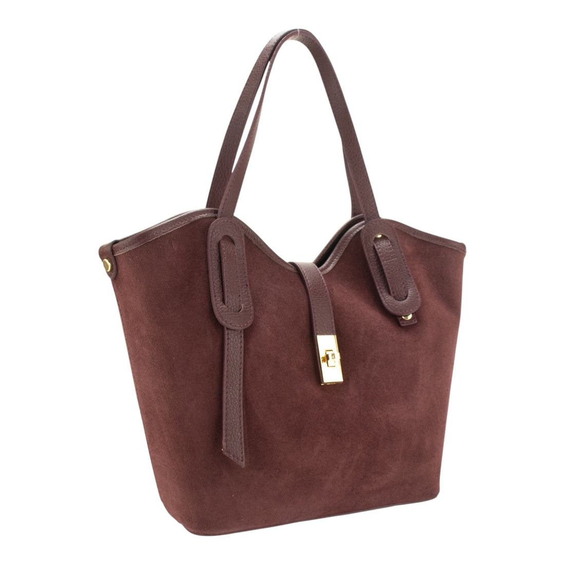 Bolso en Piel Pregato Siena Ante Burdeos - KimondoShop