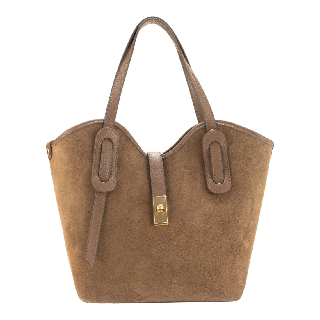 Bolso en Piel Pregato Siena Ante Taupe - KimondoShop