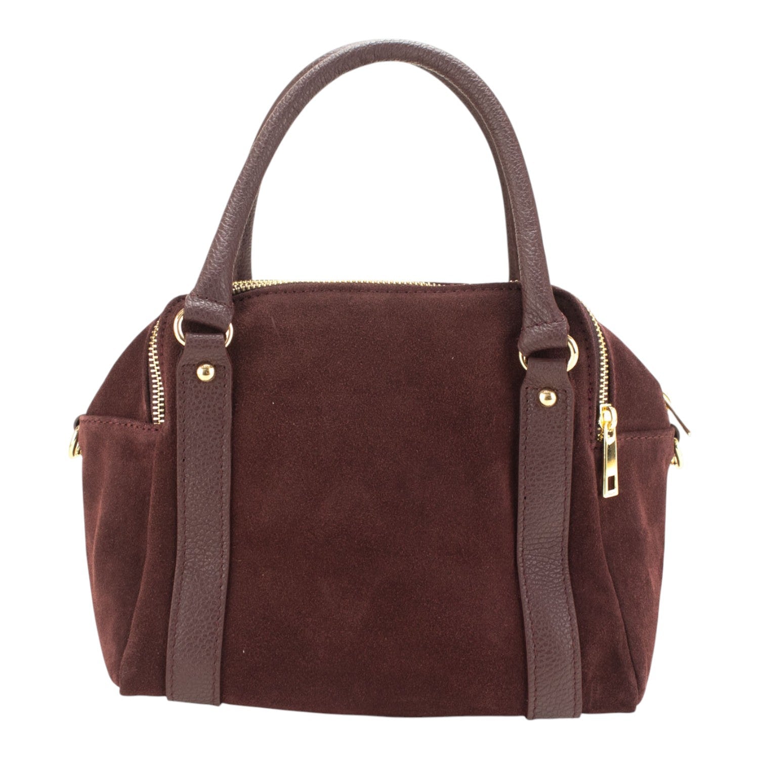 Bolso en Piel Pregato Verona Ante Burdeos - KimondoShop