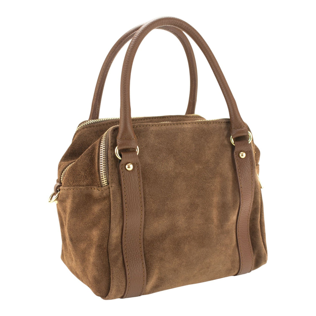 Bolso en Piel Pregato Verona Ante Camel - KimondoShop