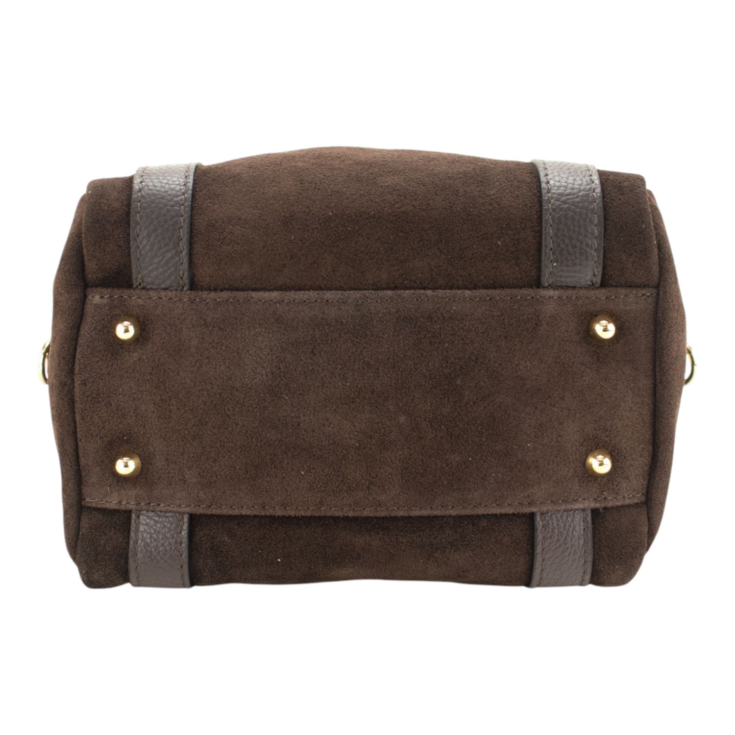Bolso en Piel Pregato Verona Ante Chocolate - KimondoShop