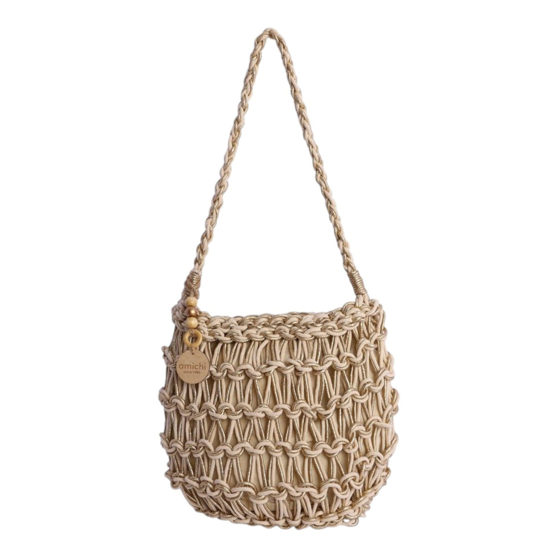 Bolso hombro Amichi hilo Dusk Dorado - KimondoShop