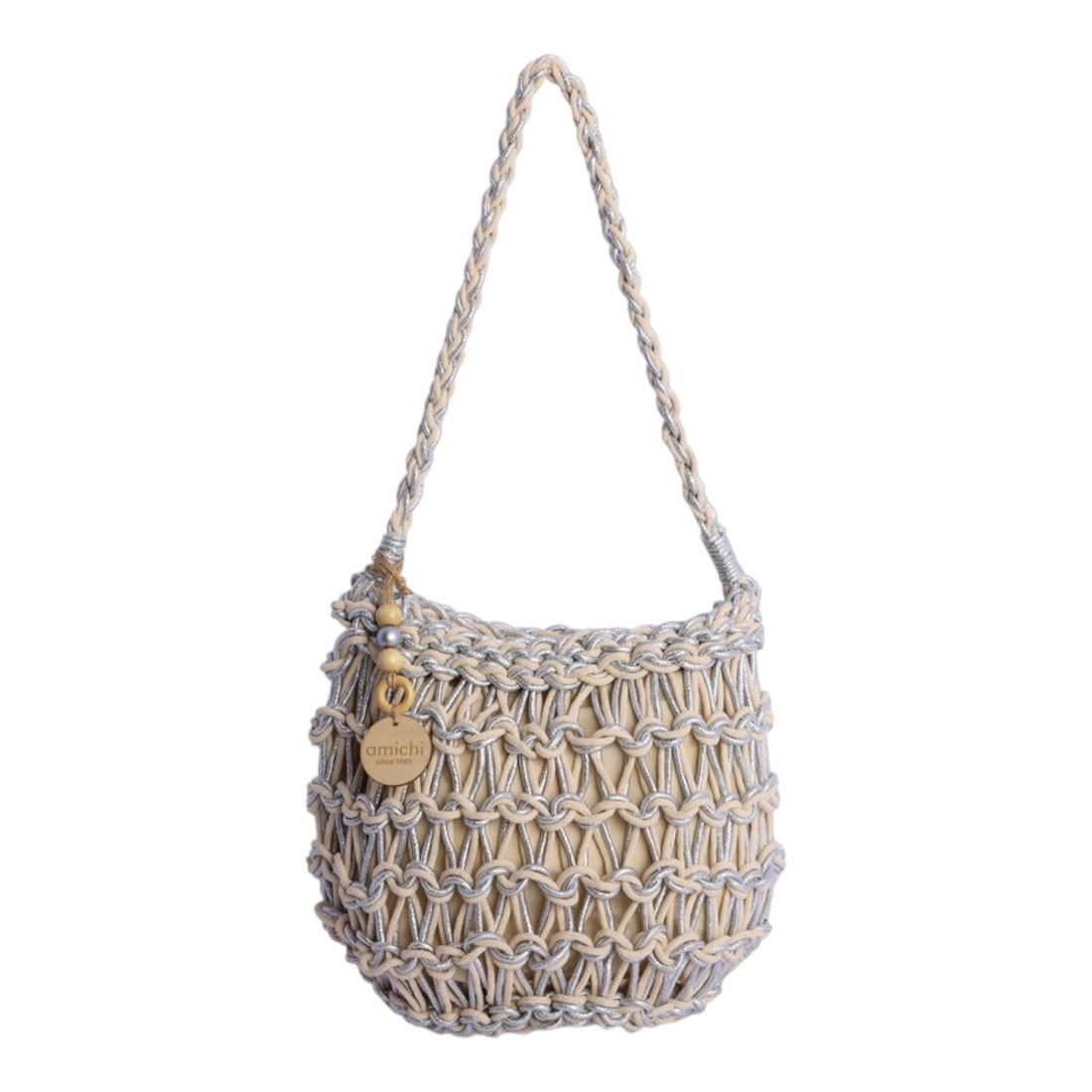 Bolso hombro Amichi hilo Dusk Plateado - KimondoShop