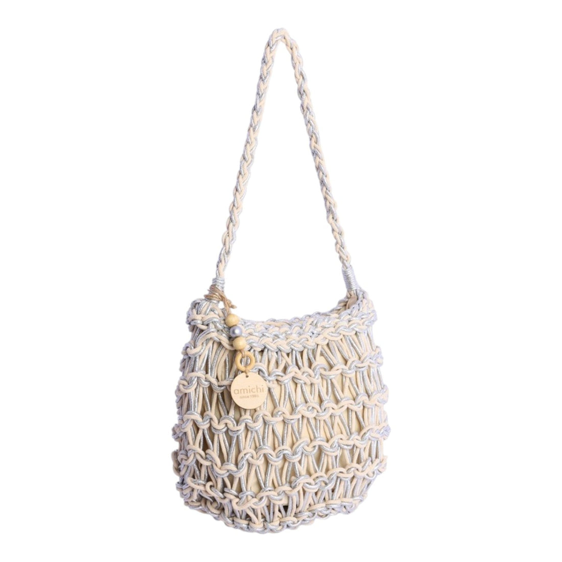 Bolso hombro Amichi hilo Dusk Plateado - KimondoShop